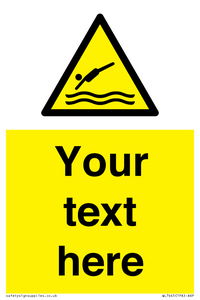 Custom Warning diving area